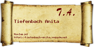 Tiefenbach Anita névjegykártya