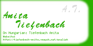 anita tiefenbach business card